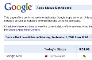 Gmail Outage