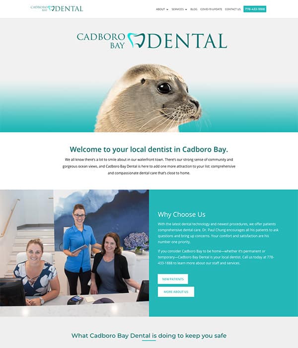 Cadboro Bay Dental Website